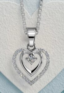 Diamond White Gold Heart Pendant